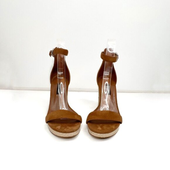 NINE WEST 8 Tan Dempsey Platform Heels Summer Vacation - Picture 2 of 10
